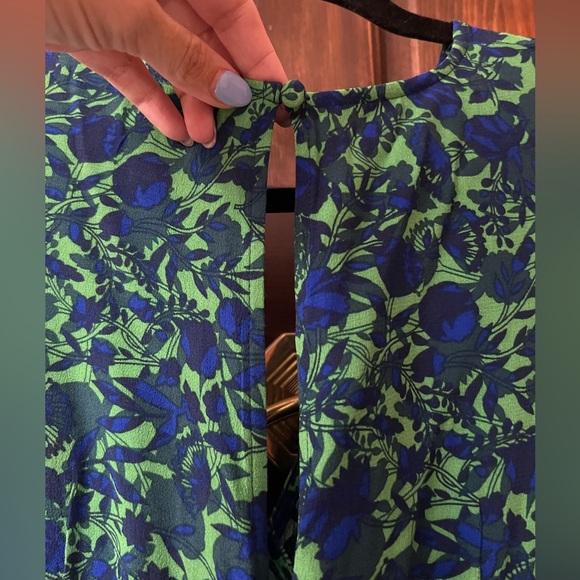 Maeve Anthropologie Floral Print Ruched Faux Wrap Dress Size 2 - Picture 12 of 14